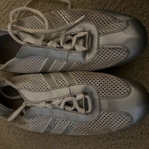 bebe Silver and Gray Athletic Shoes